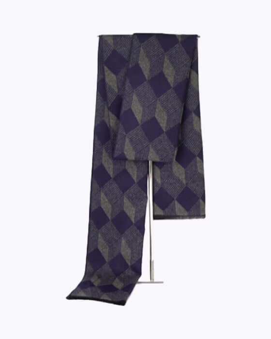 شال گردن موهر مردانه زنانه دورو طرح مکعبی جوراب نوین